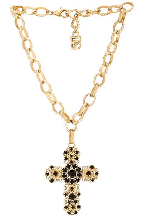 dolce gabbana necklace cross|dolce gabbana cross necklace.